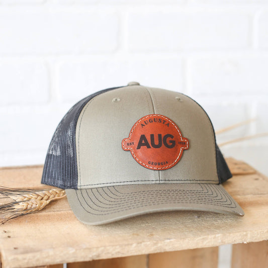 AUG Augusta Georgia Leather Patch Hat