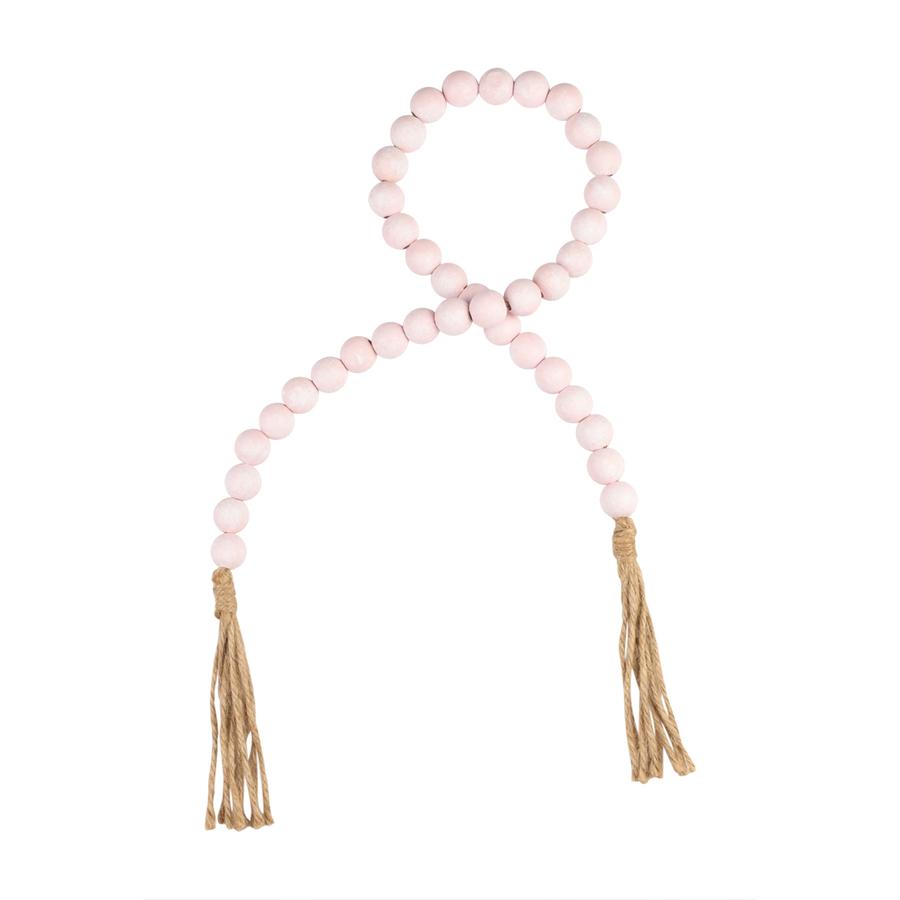 Pink Beaded Tassel Decor