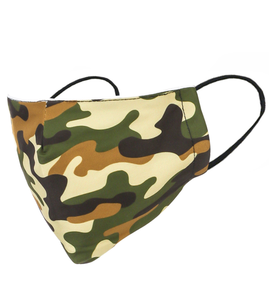 Adult Double Layered Camo Print Face Mask