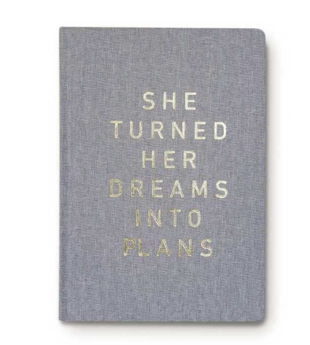 She Turned Her Dreams Into Plans Canvas Journal
