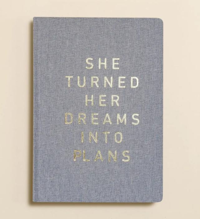 She Turned Her Dreams Into Plans Canvas Journal