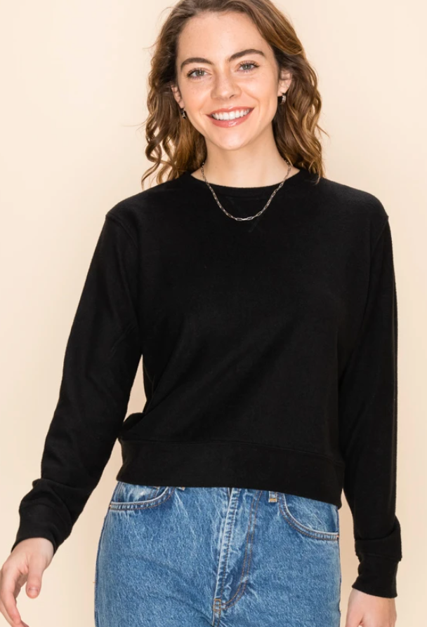 Ellie Long Sleeve Lux Sweatshirt Sweater