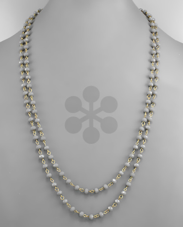 Donna Double Layered Beaded Necklace