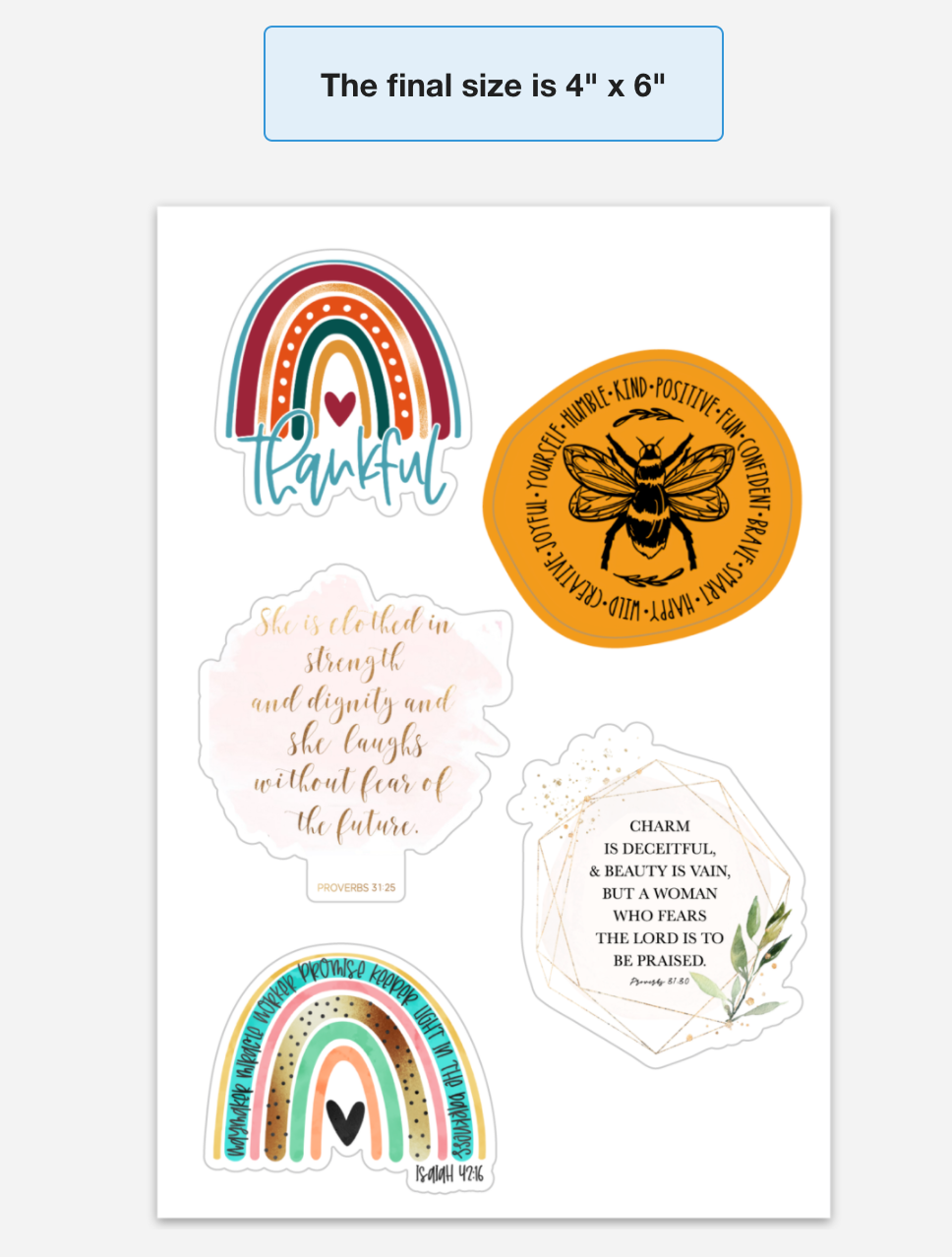 Inspirational Sticker Sheet