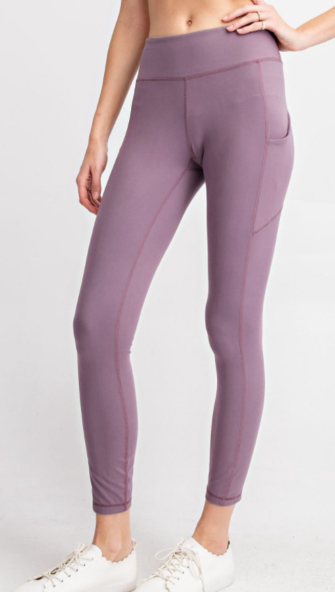 Frosted Mulberry Buttery Leggings with Pockets