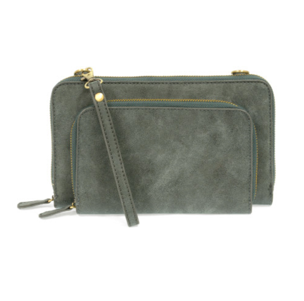 Brushed Mini Convertible Zip Around Bag