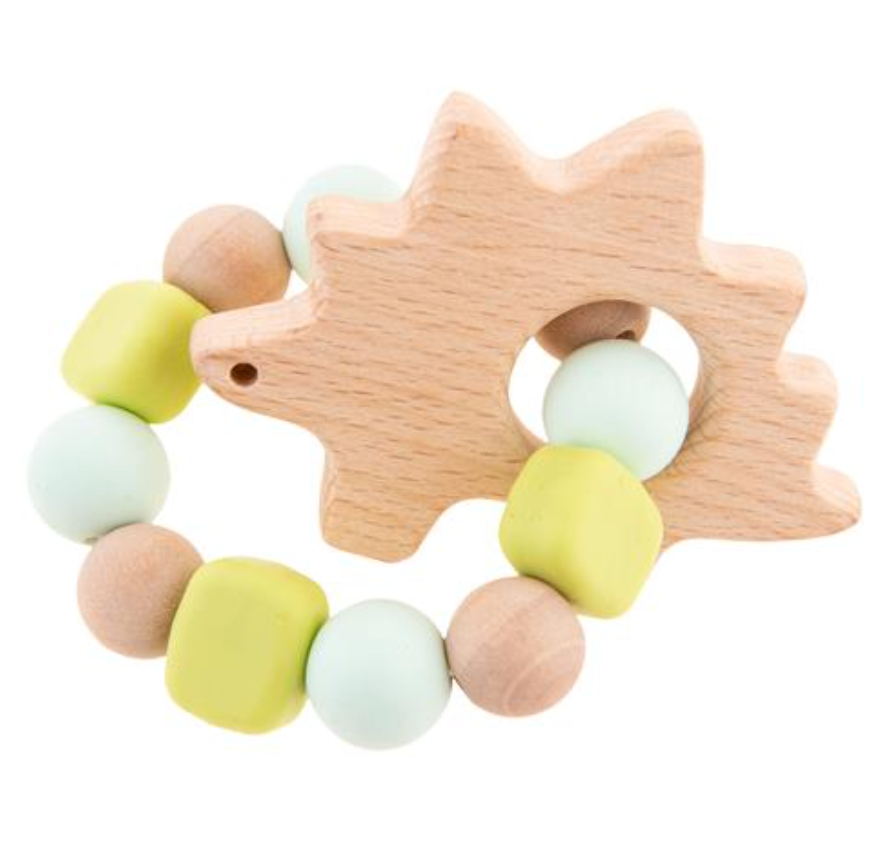 Silicone & Wooden Baby Teether