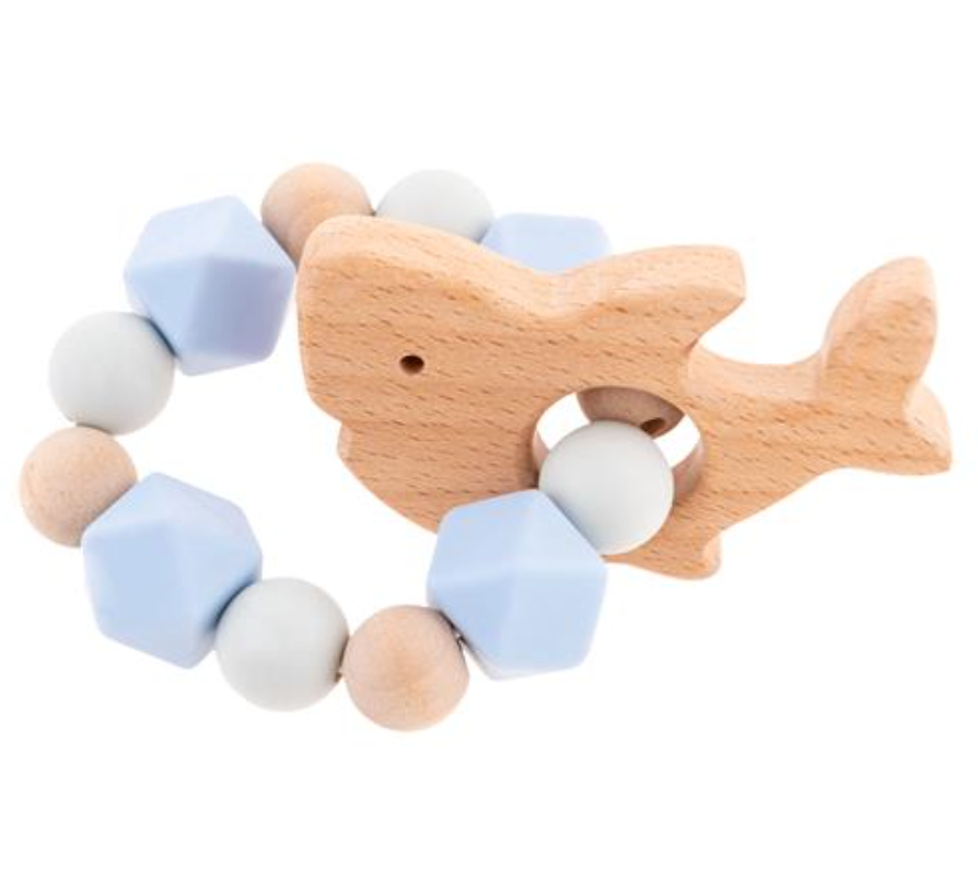 Silicone & Wooden Baby Teether
