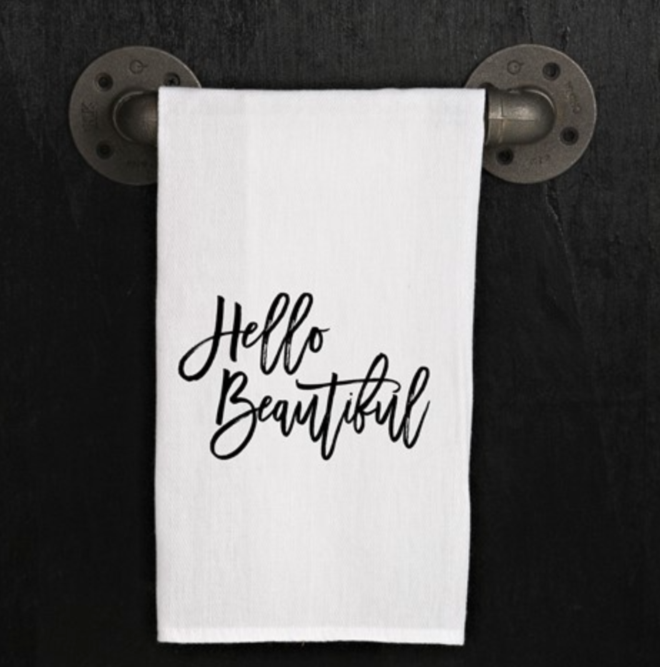Hello Beautiful Tea Towel