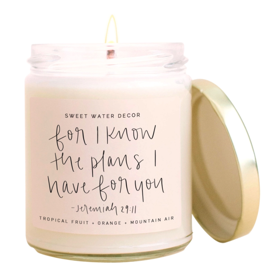 Jeremiah 29:11 Soy Candle