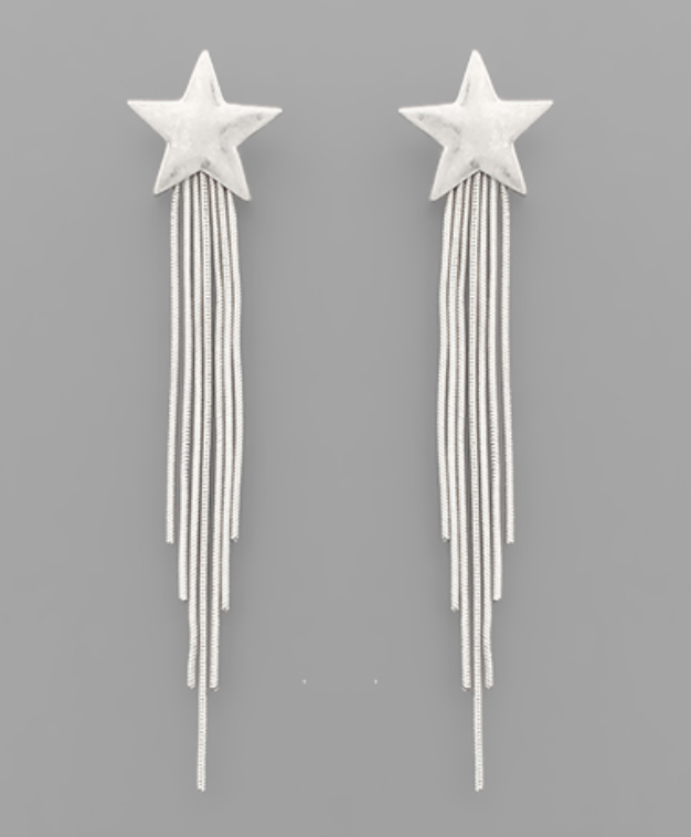 Shooting Star Tassel Earrings