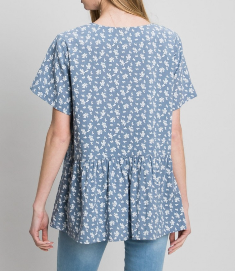 FINAL SALE Lucy Floral Ruffle Top