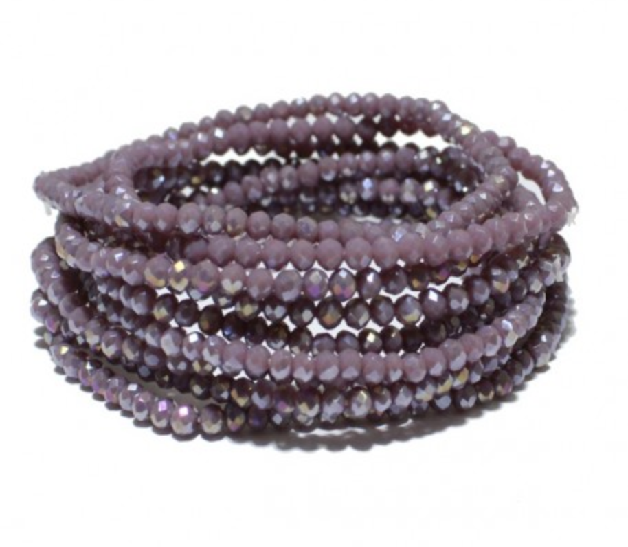 Purple Multi Layered 9 Piece Bracelet Set