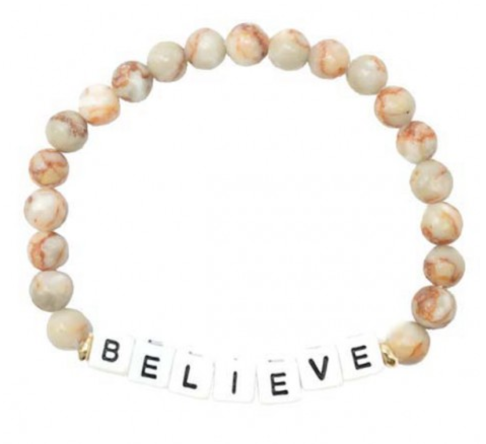 Believe Letter Bracelet
