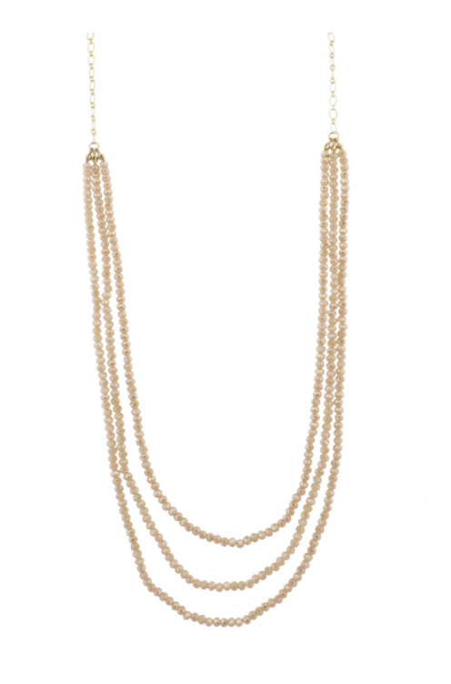 Bree Triple Layer Beaded Necklace