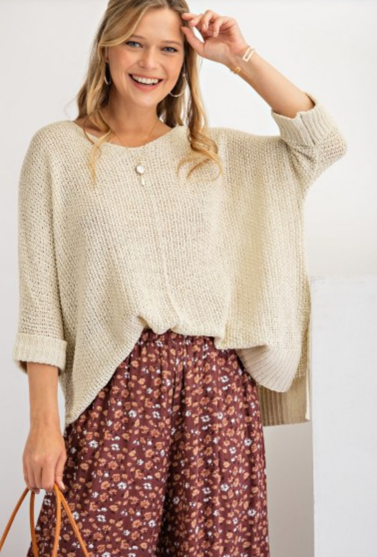 Knitted Loose Fit Sweater
