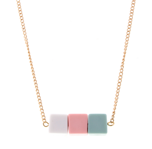 Jane Marie Shapin' Up Color Block Necklaces