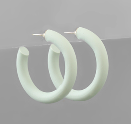 Mint Silicone Hoops