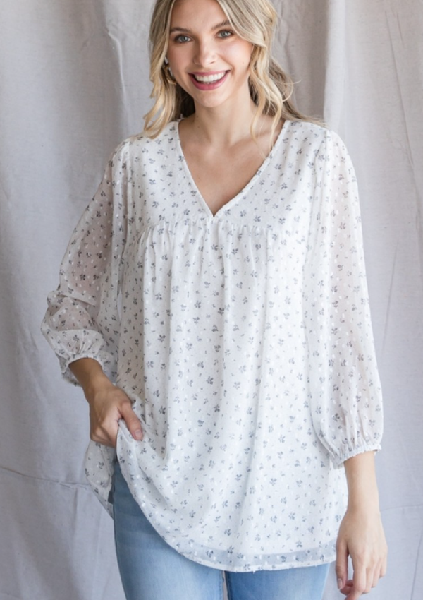 Flowers Everyday Lined Blouse