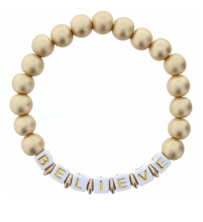 Matte Gold Letter Bracelets