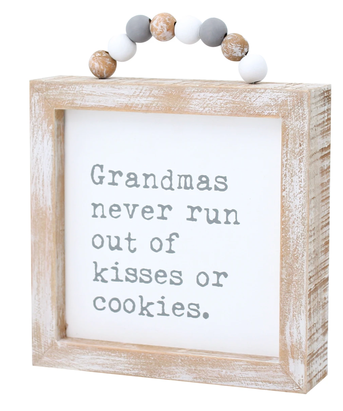 Grandma Framed Sign w Beads