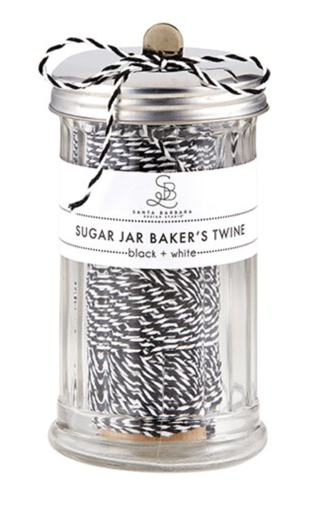 Black and White Sugar Jar Baker's Twine