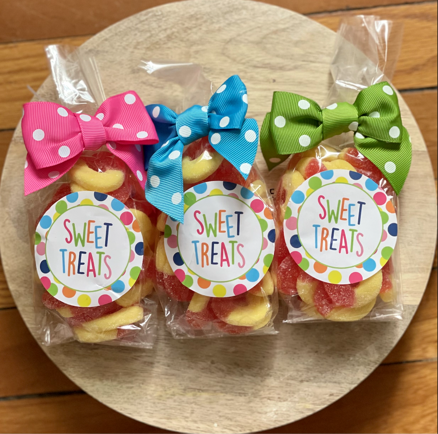 Sweet Treats Peach Gummy Rings Treat Bag