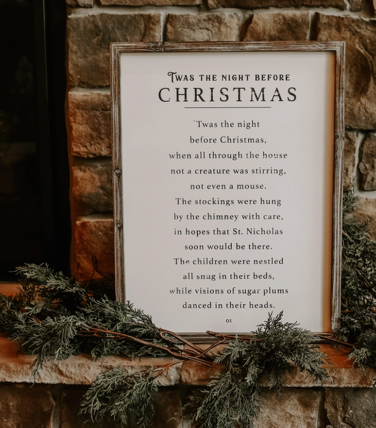 Twas the Night Before Christmas Wood Sign 18x24"