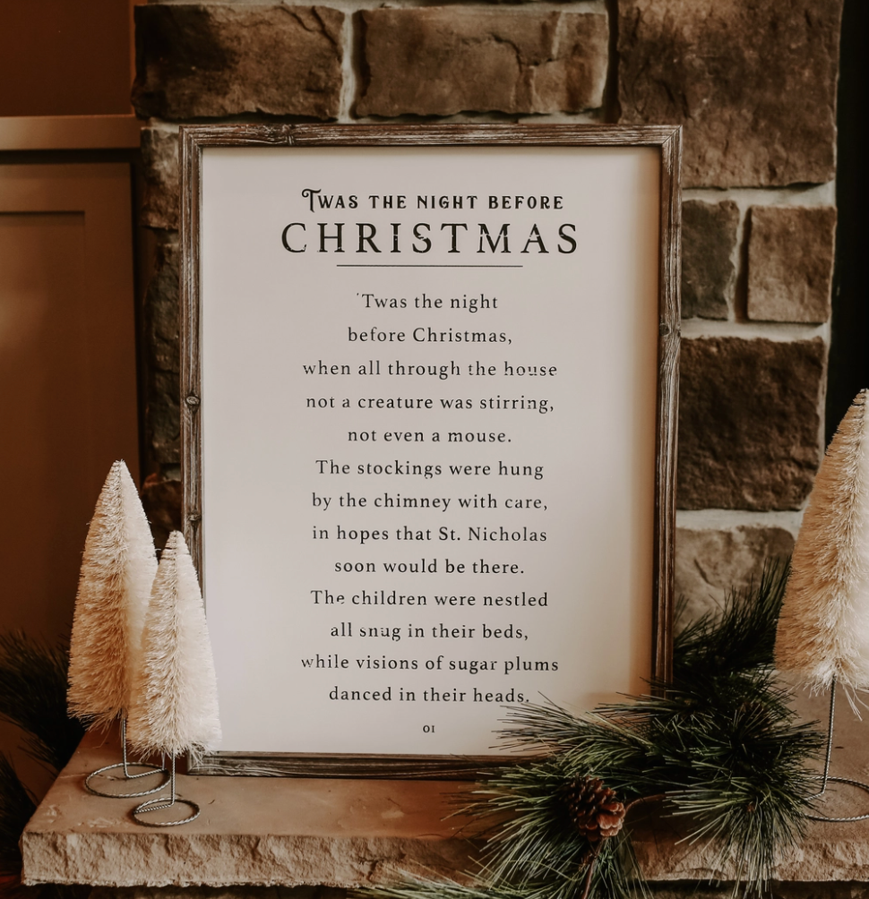 Twas the Night Before Christmas Wood Sign 18x24"