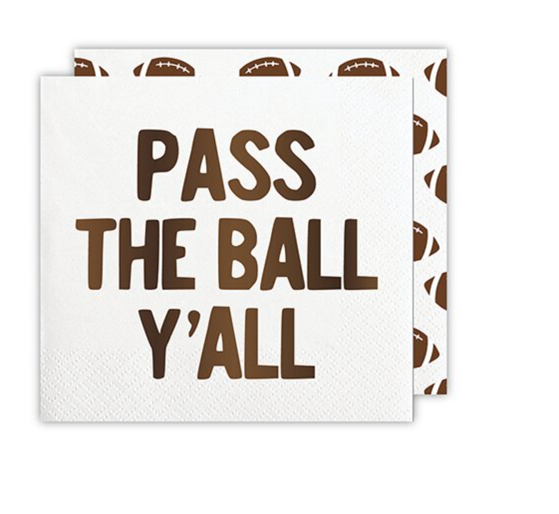 Foil Beverage Napkins - Pass The Ball