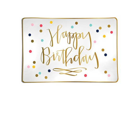 Large Happy Birthday Confetti Tray