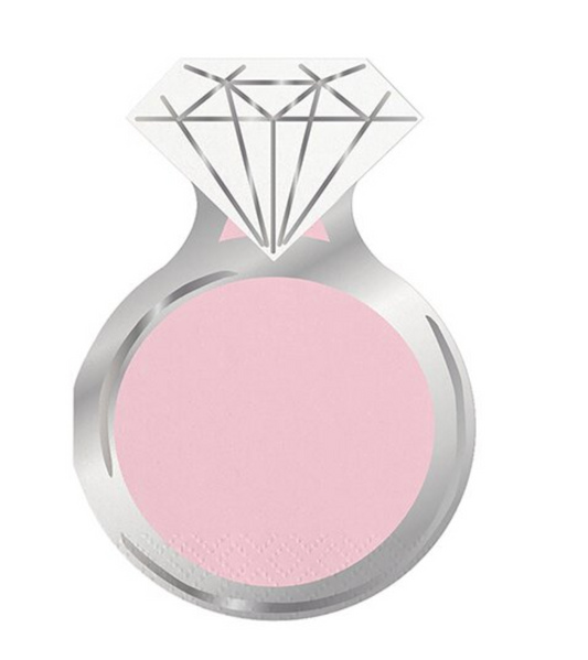 Wedding Ring Die Cut Napkin