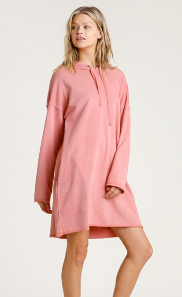 FINAL SALE Down for Casual Hooded Terry Dress