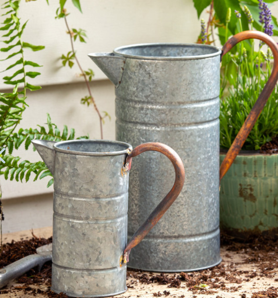 Large Tin Farmhouse Style Watering Can