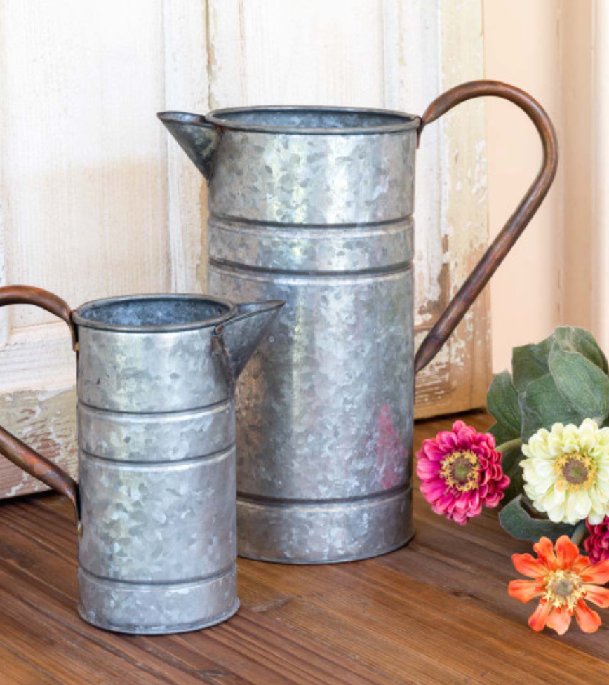 Small Tin Farmhouse Style Watering Can