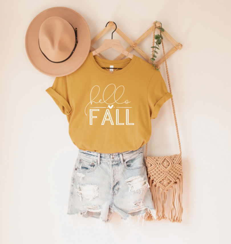 FINAL SALE Hello Fall T-Shirt Soft Tee