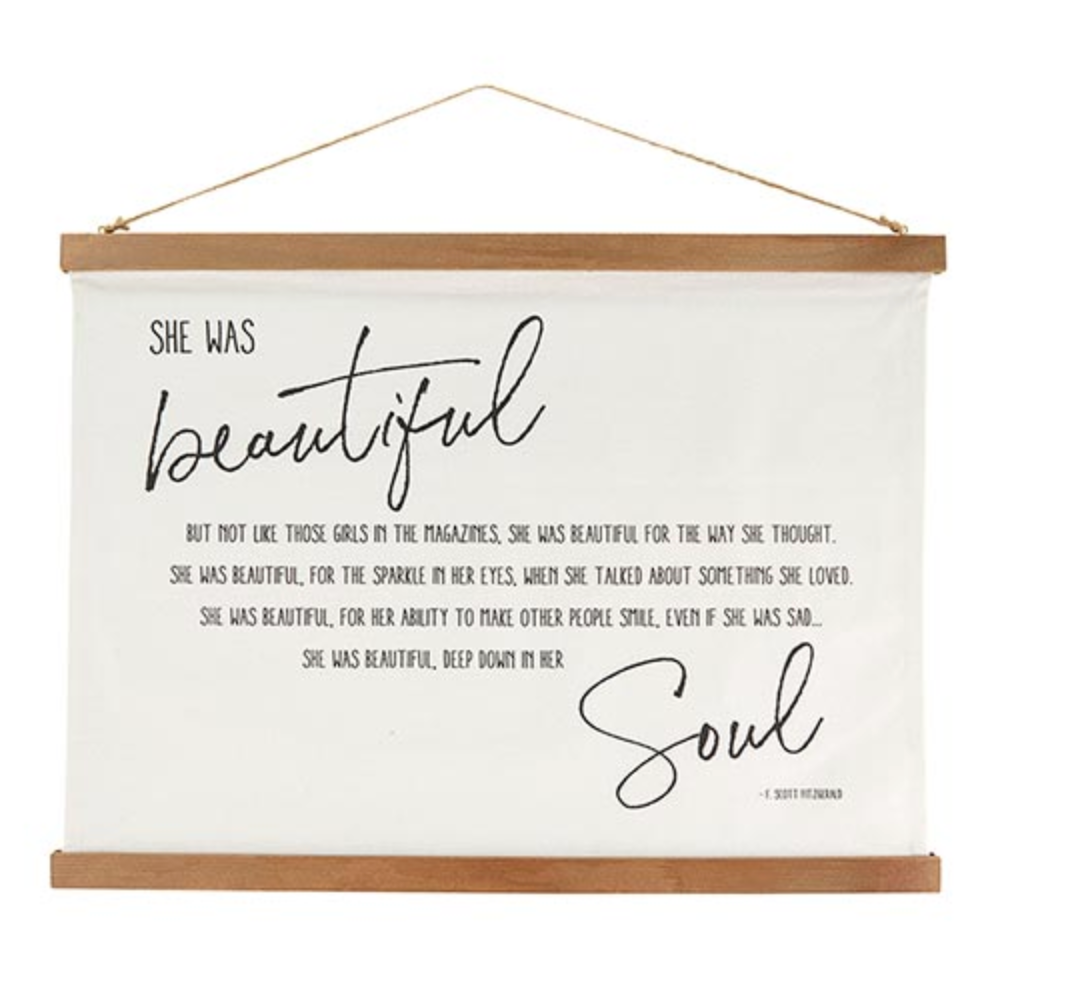 Framed Canvas Banner - She Was Beautiful