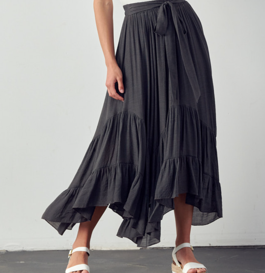 Grey Day Date Maxi Skirt