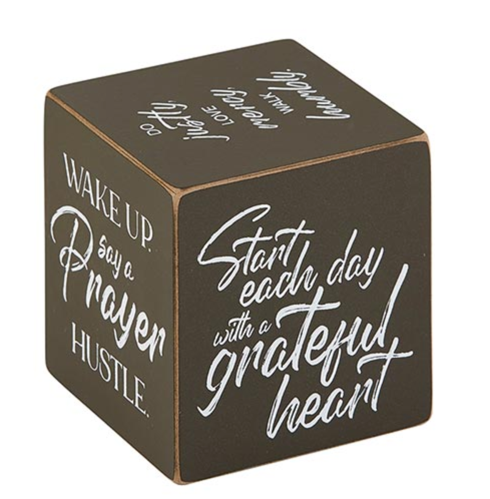 Well Said! Grateful Heart Quote Cube