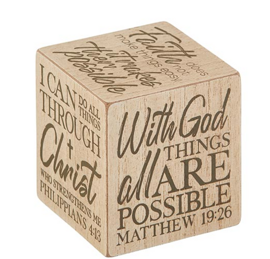 Well Said! With God Quote Cube