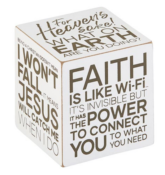 Well Said! Heavens Sake Quote Cube