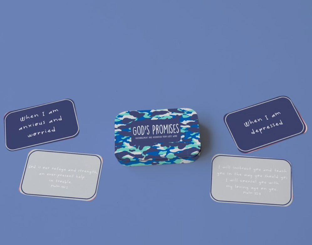 Blue God's Promises Convo Card Tin Set