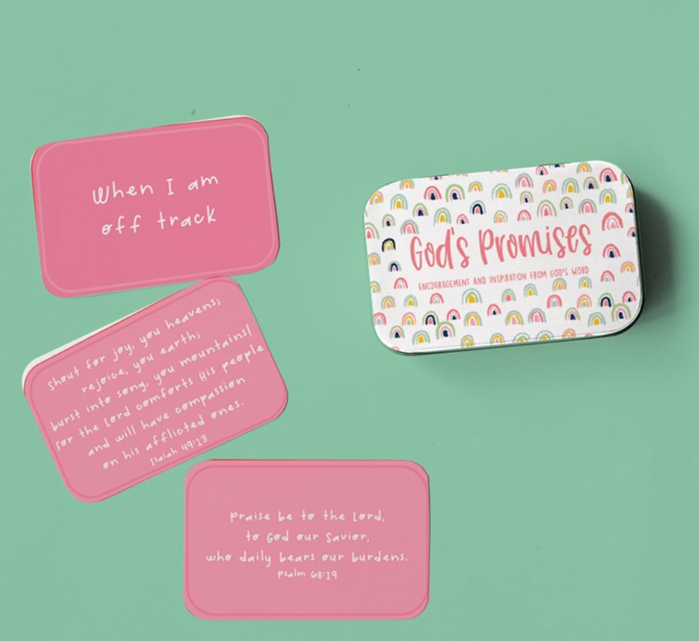 Pink God's Promises Convo Cards Tin Set