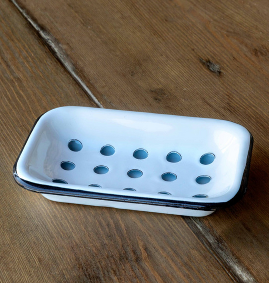 White Enamel Soap Dish