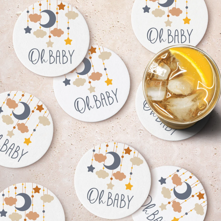 Paper Coaster Set - Oh Baby