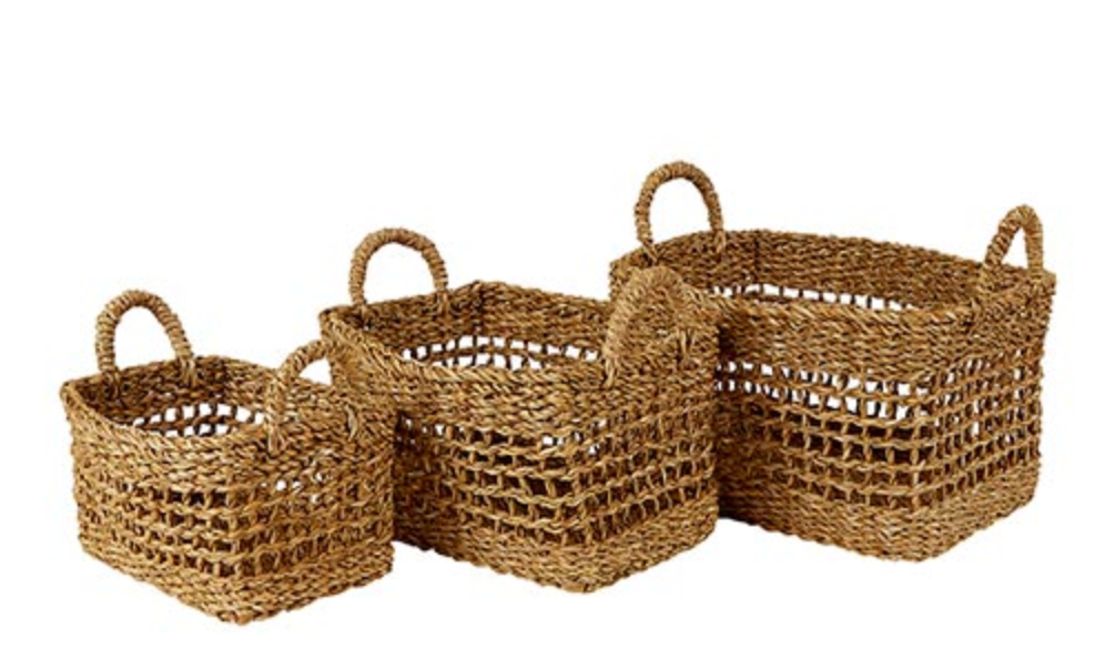 Side Handled Seagrass Baskets