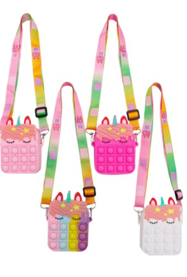 Unicorn Push Pop Cross Body Bag for Kids