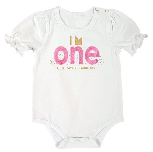 "I'm One" Birthday Baby Bodysuit