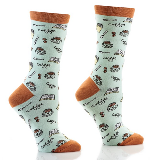 Women's Crew Socks Coffee Time