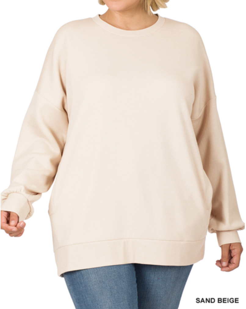 FINAL SALE Pocketed Soft Stretch Sweatshirt